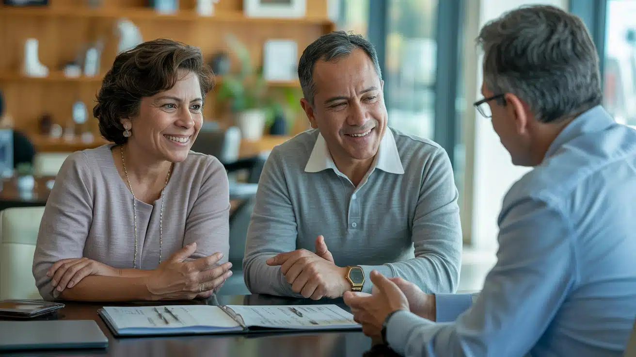 Estate planning attorney explaining legal options to client